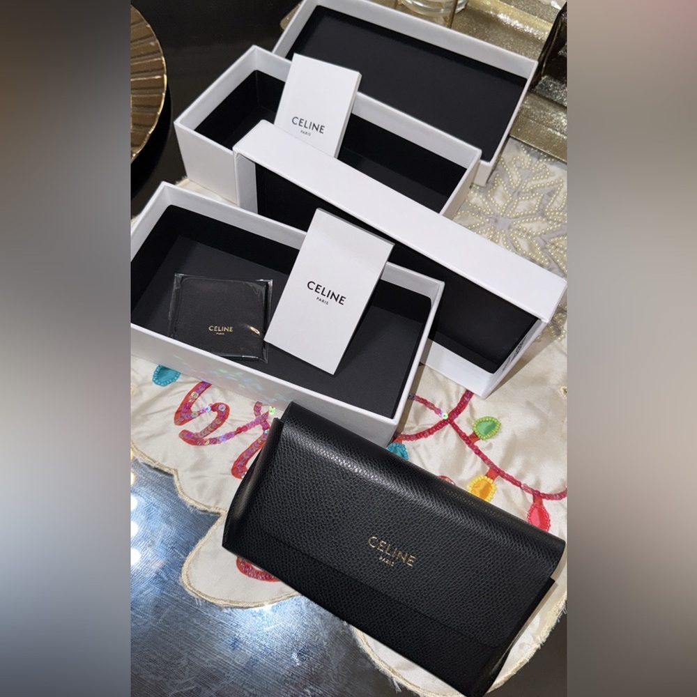 (2) Celine Glasses Box and Case Card and Glass cloth
